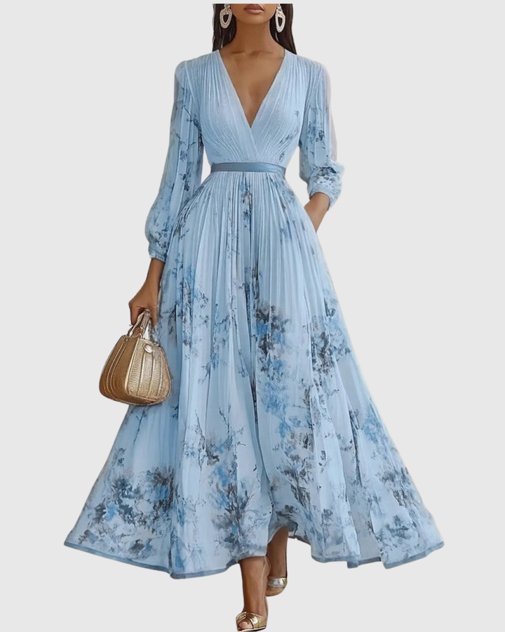 Rowella | Elegantné skladané maxi šaty