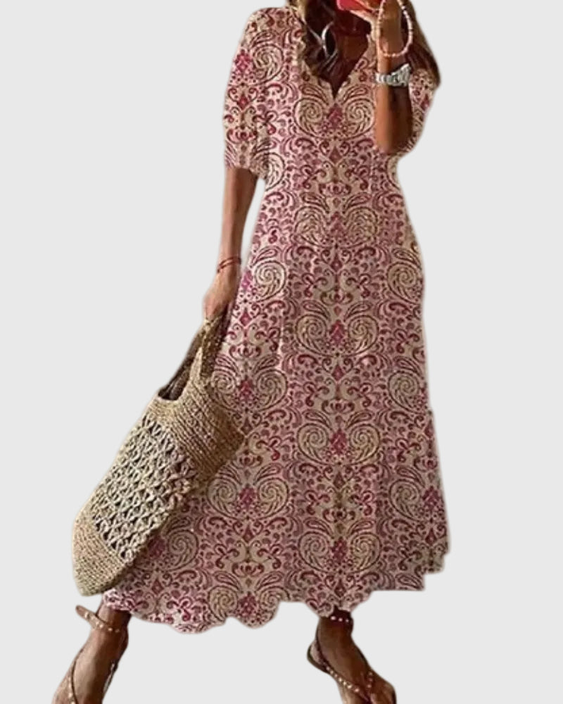Amalia | Boho Vintage Letné Maxi Šaty