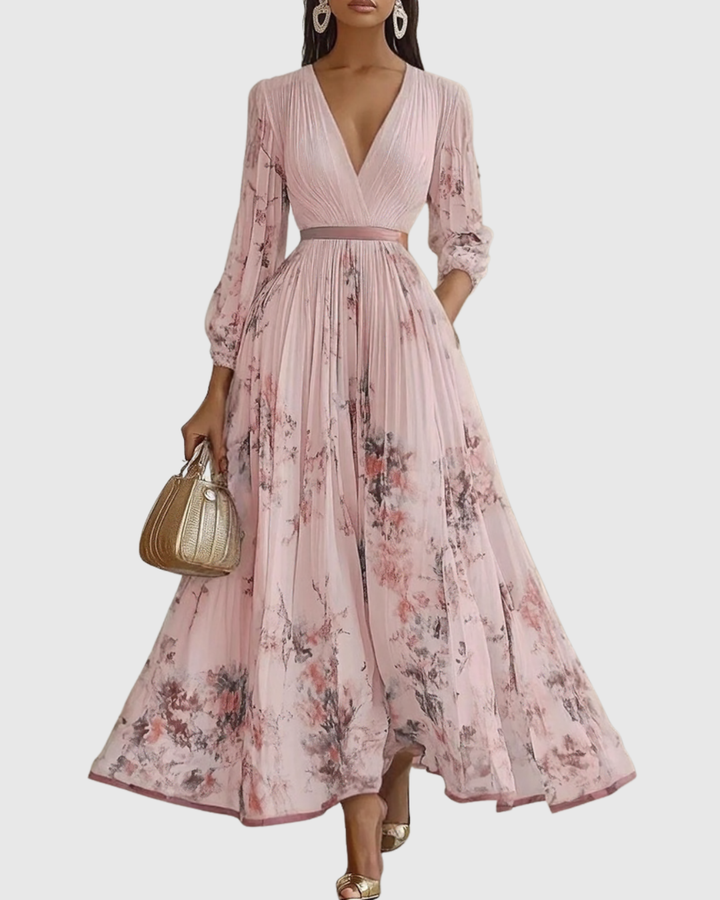Rowella | Elegantné skladané maxi šaty