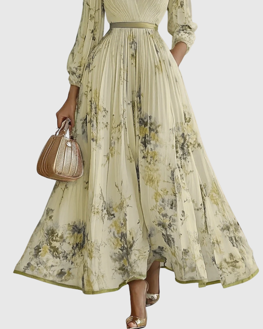 Rowella | Elegantné skladané maxi šaty