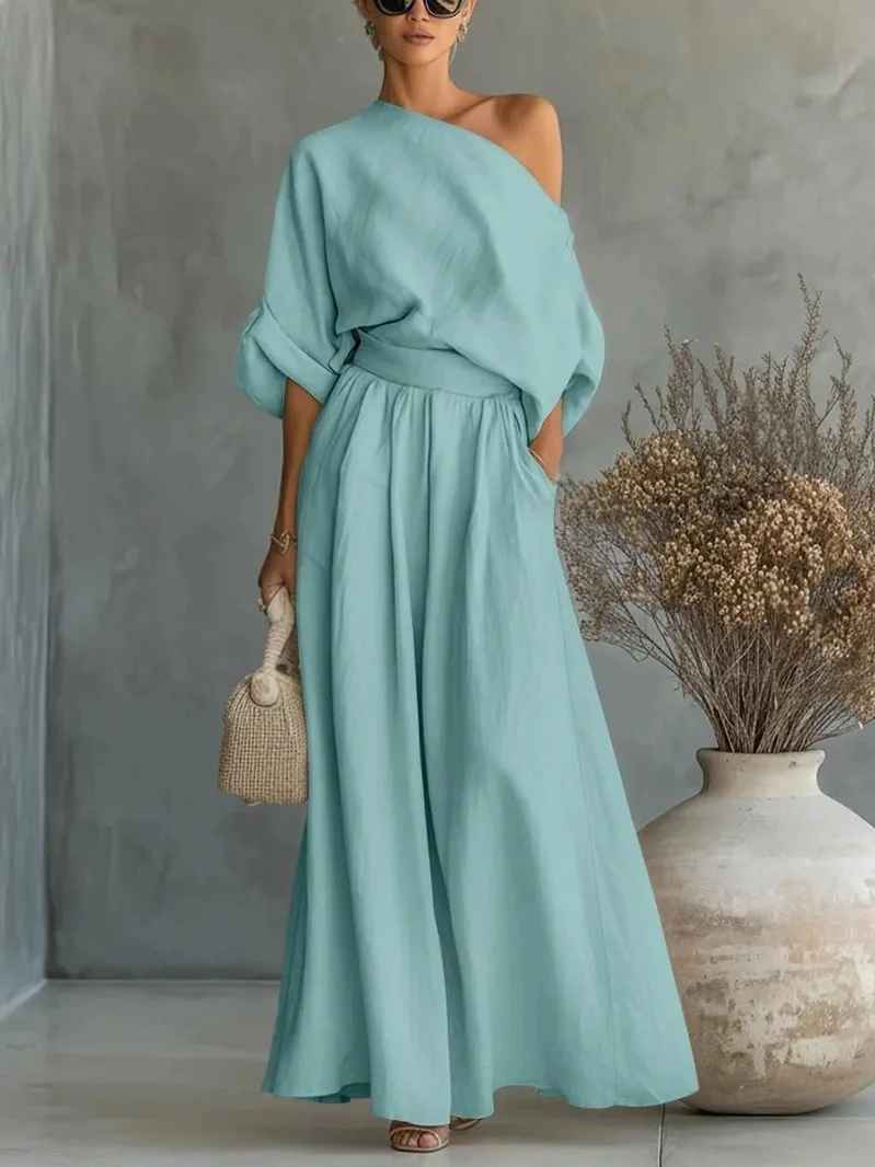 Lisa | Mäkko Off-Shoulder Top a Tapered Nohavicový Set