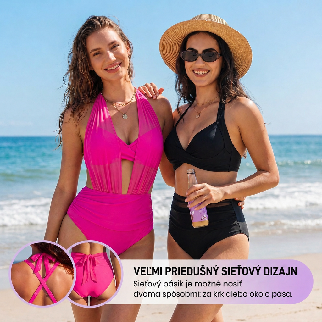 Sabine | 2-v-1 vysoký pás Bikini s kontrolou brucha