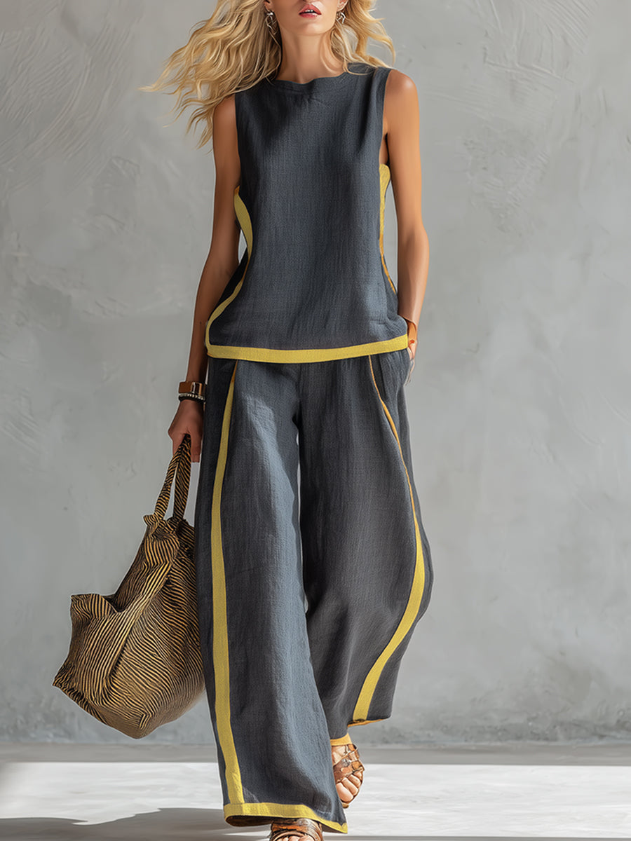 Marlene | Elegantný široký dvojdielny letný set