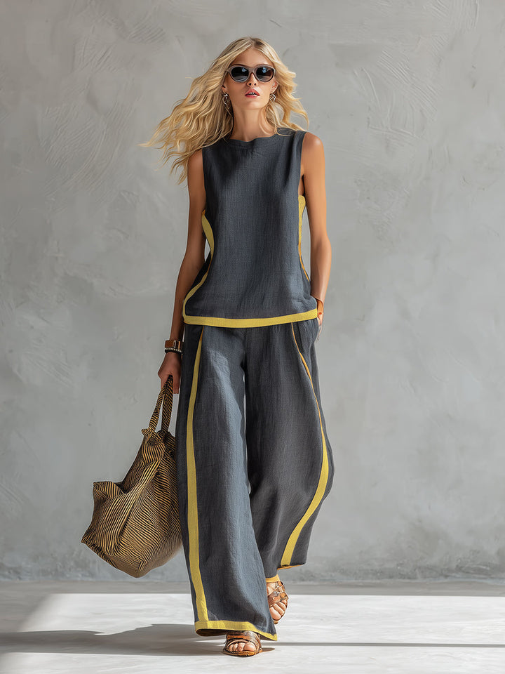 Marlene | Elegantný široký dvojdielny letný set