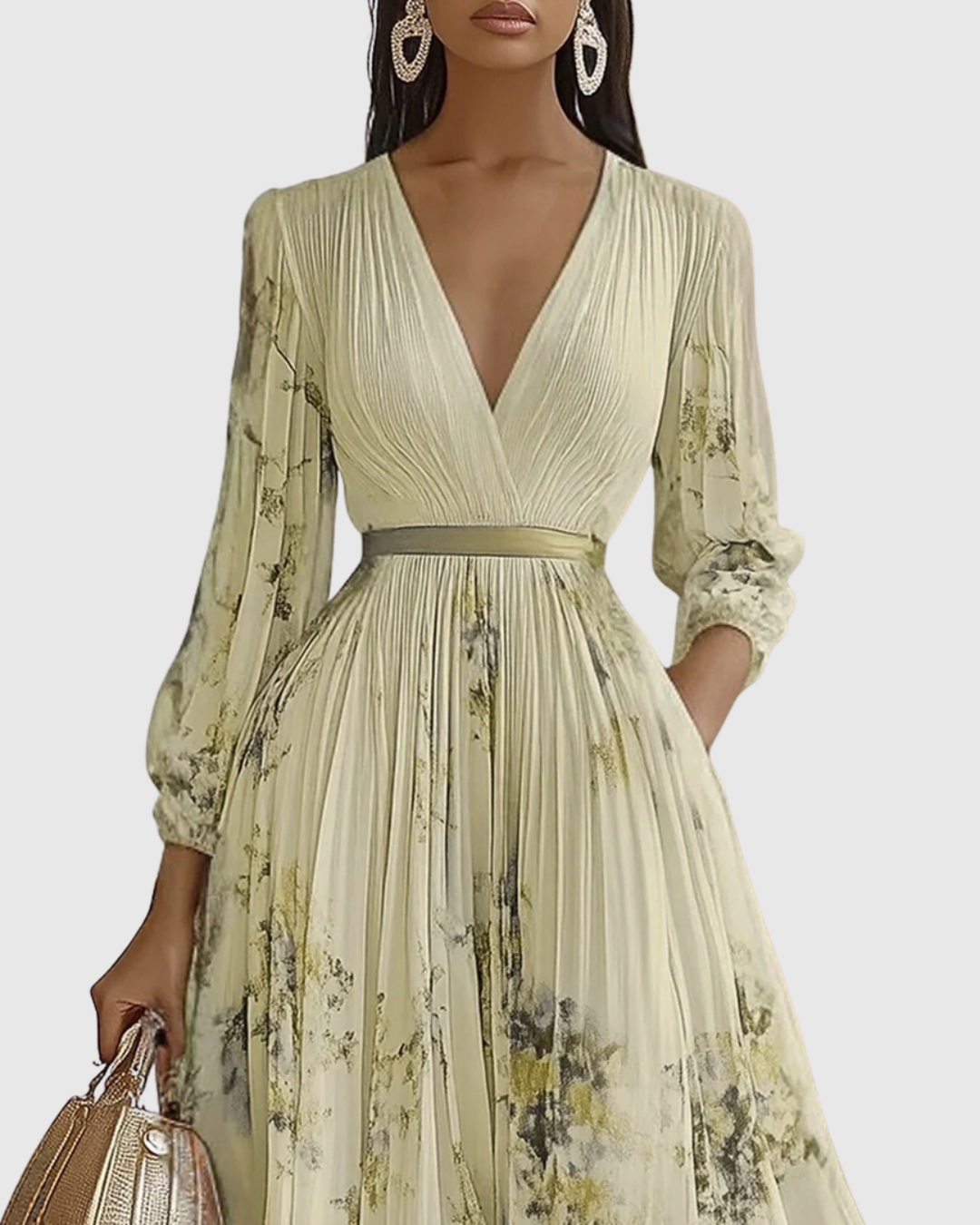 Rowella | Elegantné skladané maxi šaty