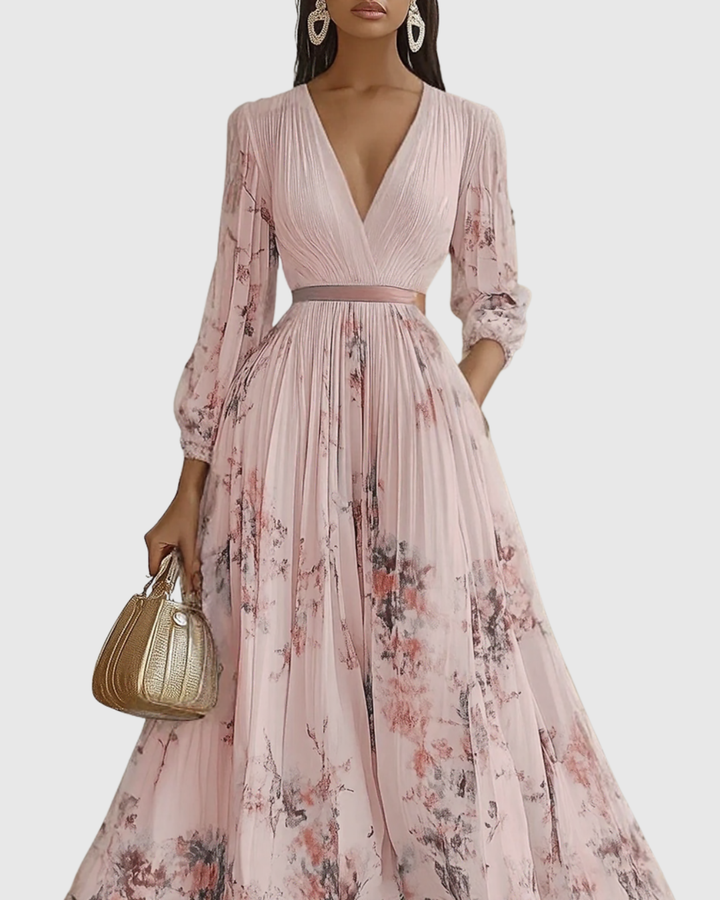 Rowella | Elegantné skladané maxi šaty