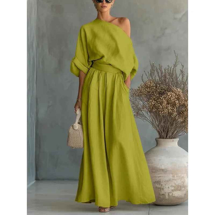 Lisa | Mäkko Off-Shoulder Top a Tapered Nohavicový Set