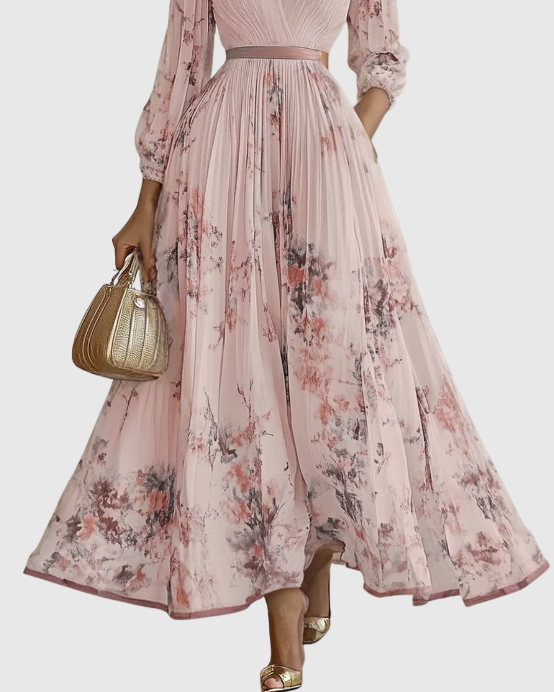 Rowella | Elegantné skladané maxi šaty