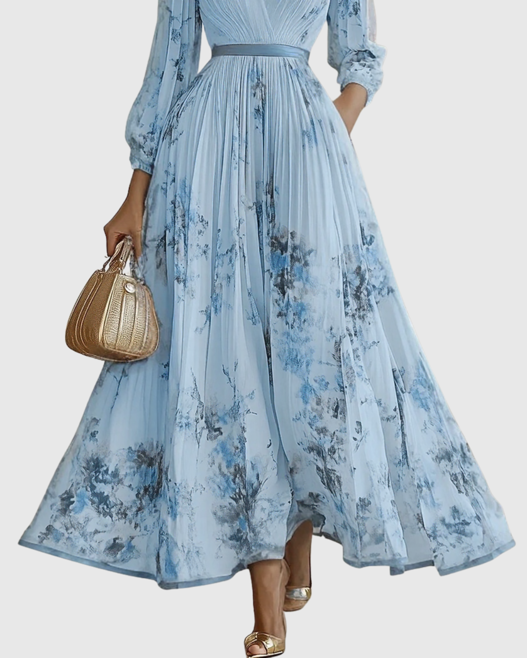 Rowella | Elegantné skladané maxi šaty