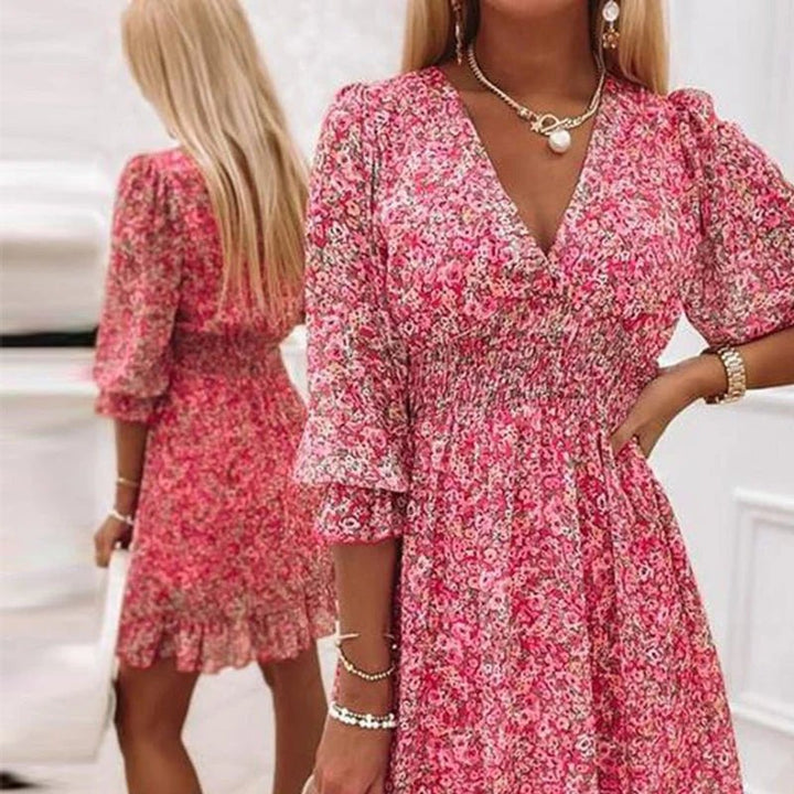 Sunna - Elegantné Kvetinové Šaty