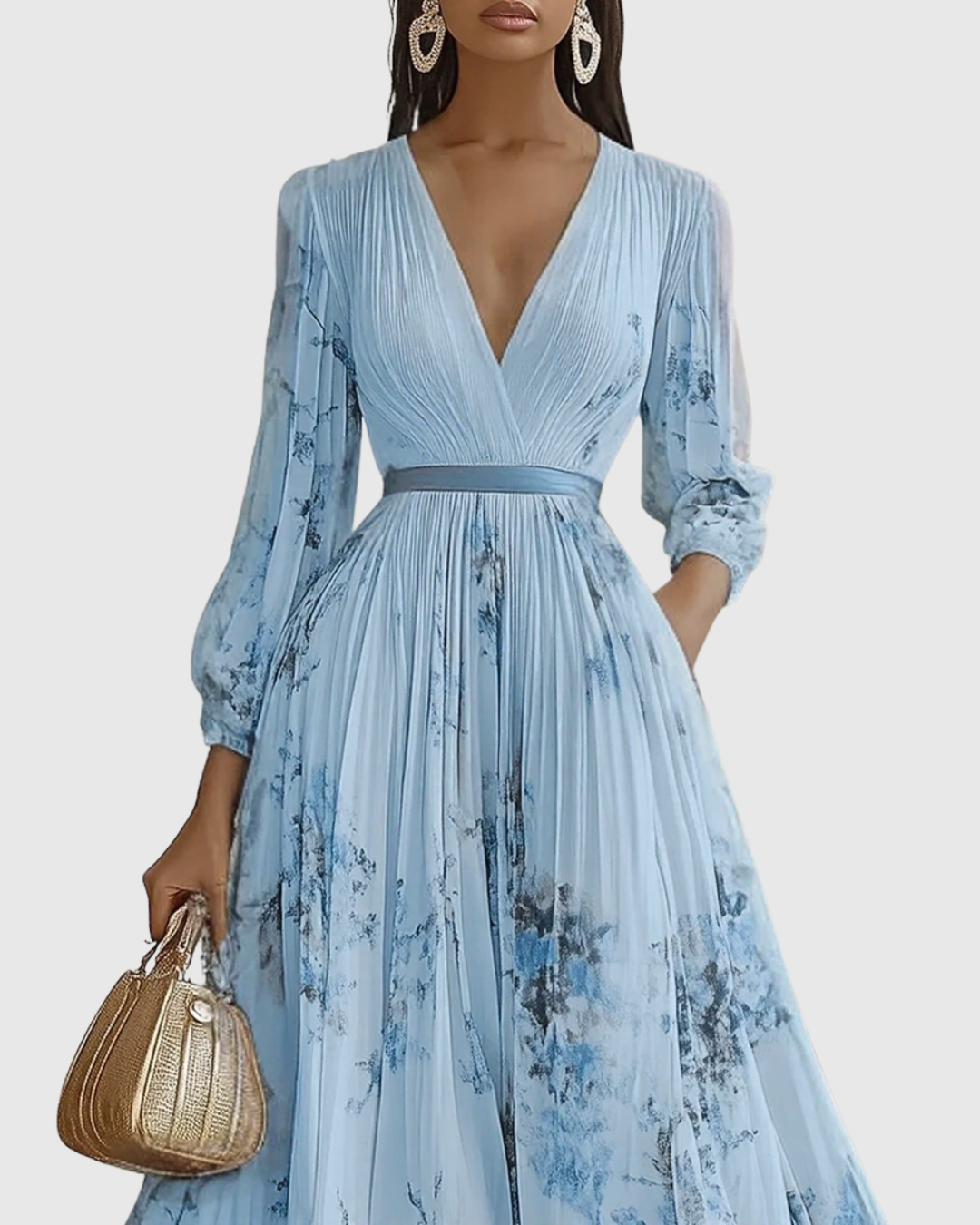 Rowella | Elegantné skladané maxi šaty