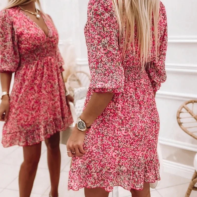 Sunna - Elegantné Kvetinové Šaty