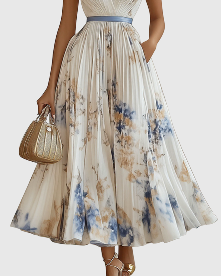 Rowella | Elegantné skladané maxi šaty