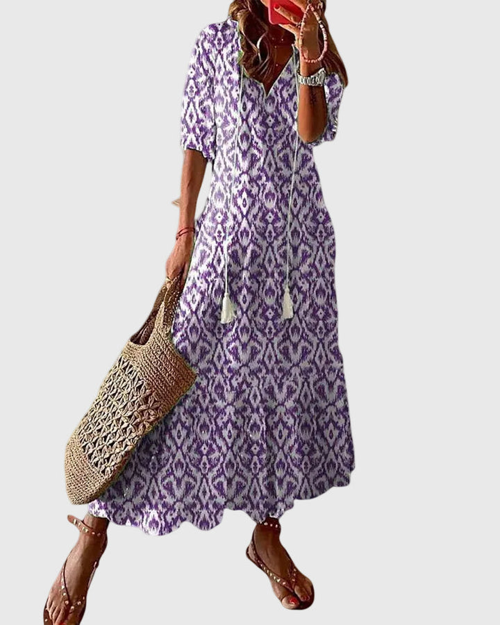 Noor™ | Letné Vintage Boho Maxi Saty
