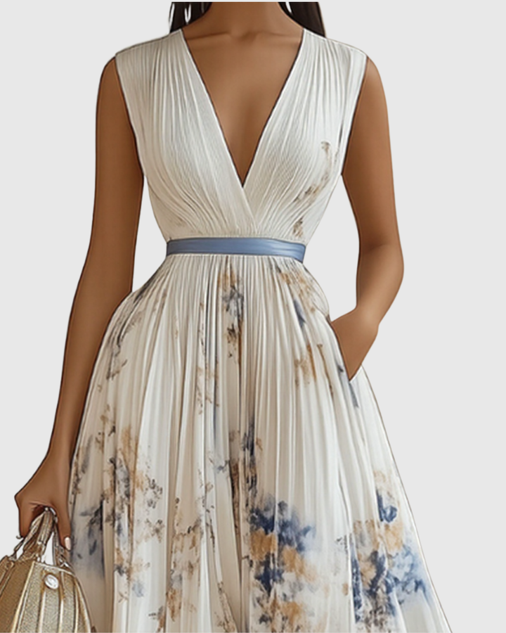 Rowella | Elegantné skladané maxi šaty