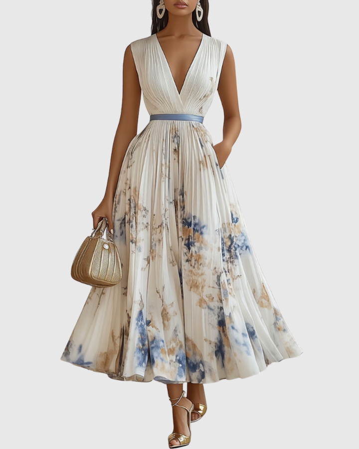 Rowella | Elegantné skladané maxi šaty