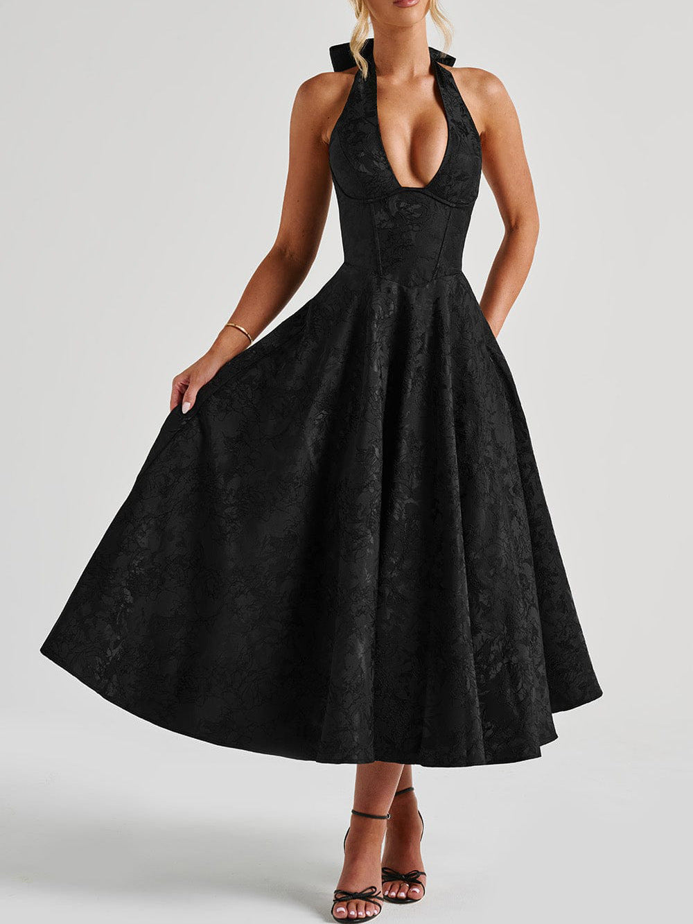 Maya™ | Elegantné midi šaty v citrónovo žltej farbe