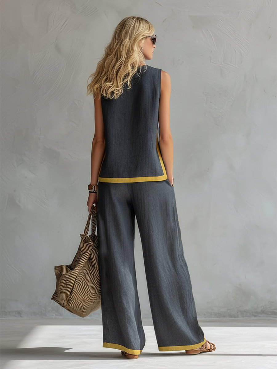 Marlene | Elegantný široký dvojdielny letný set