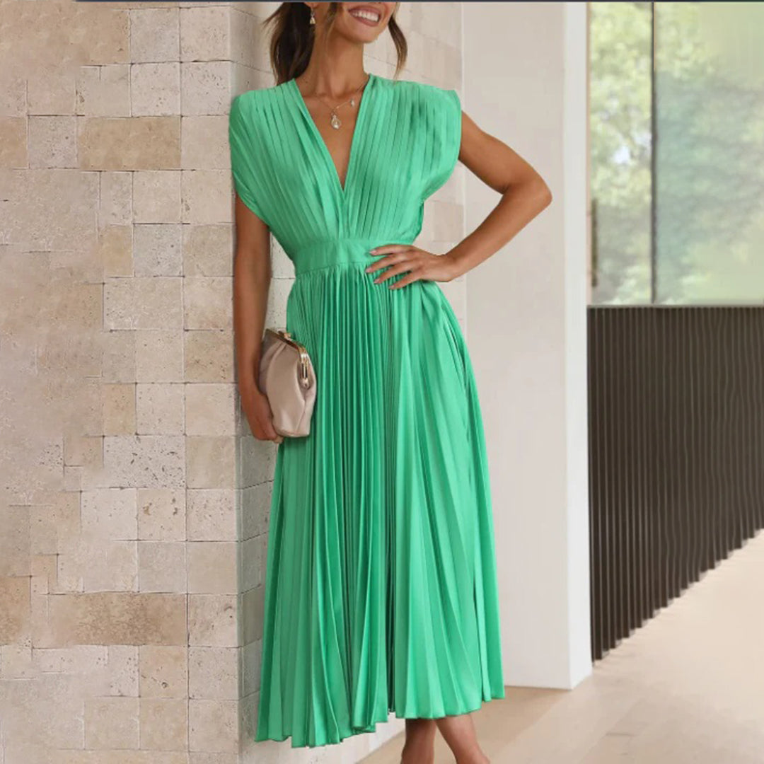 Marni™ | Nadčasové skladané midi šaty