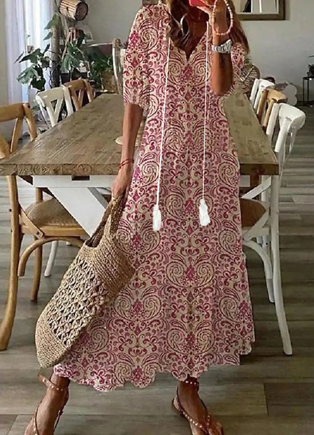 Noor™ | Letné Vintage Boho Maxi Saty