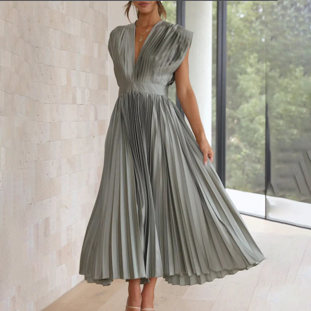 Marni™ | Nadčasové skladané midi šaty