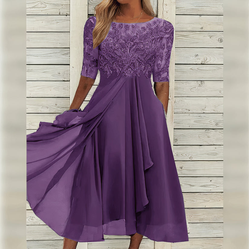 Harper™ | Elegantné čipkované midi šaty