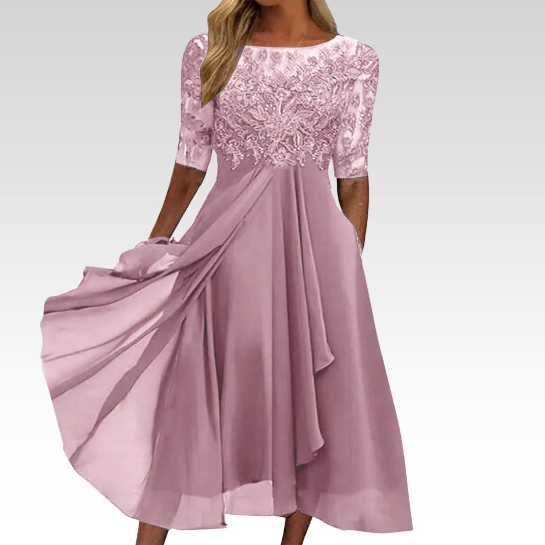Harper™ | Elegantné čipkované midi šaty