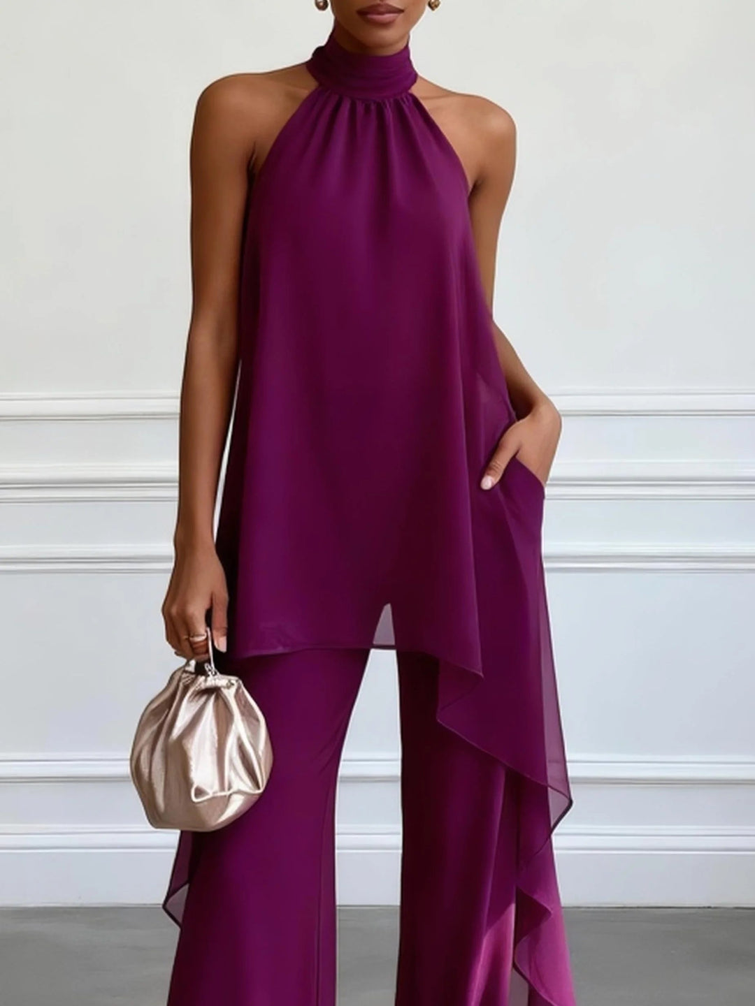 Elegantná dvojdielna súprava vo farbe lila