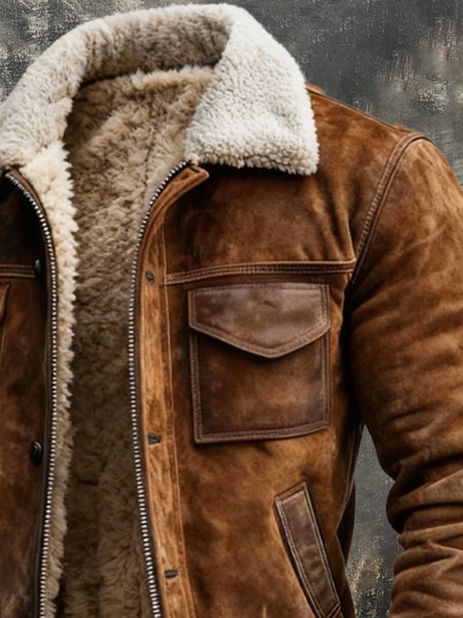 Ram | PRIRODNÁ KOŽENÁ BUNDA SHERPA