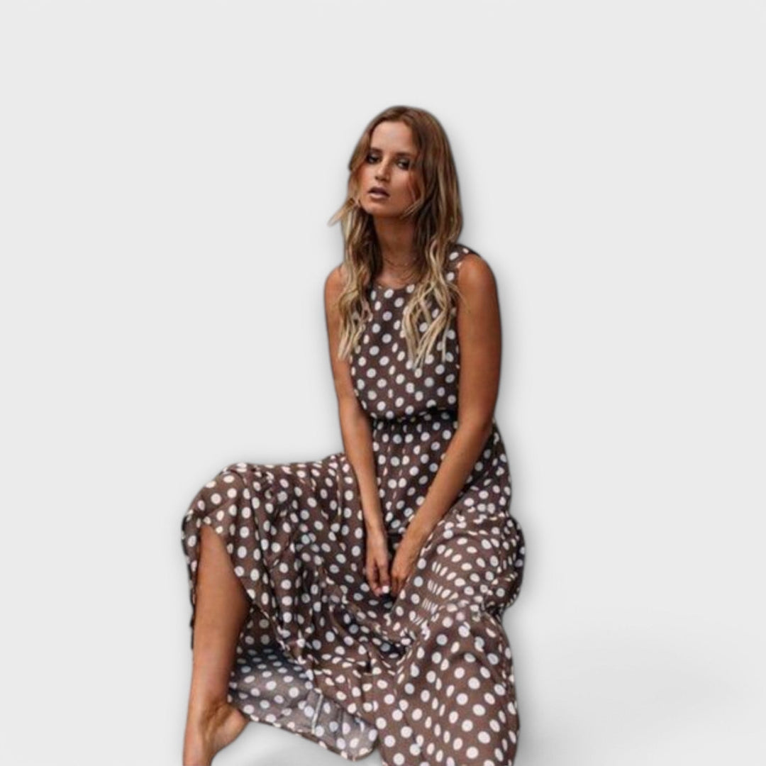 Lian™ | Boho Midi šaty s bodkami