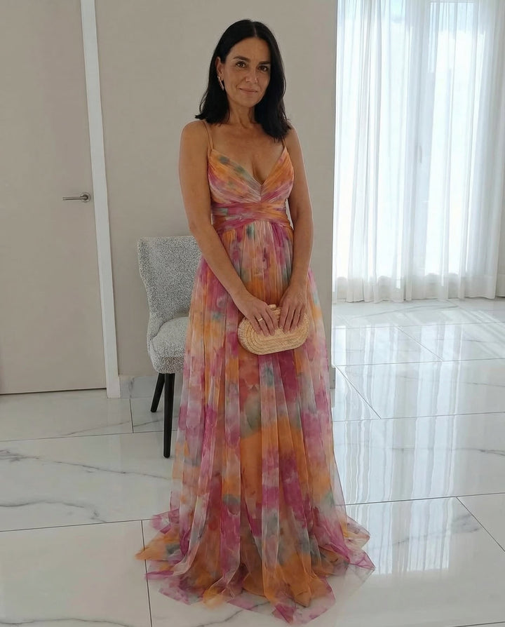 Giselle - Očarujúce maxi šaty s kvetinovou potlačou