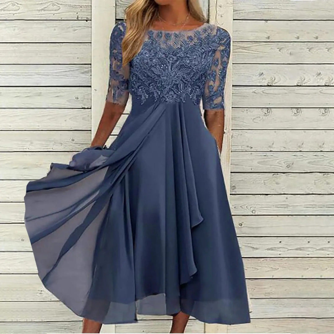 Harper™ | Elegantné čipkované midi šaty