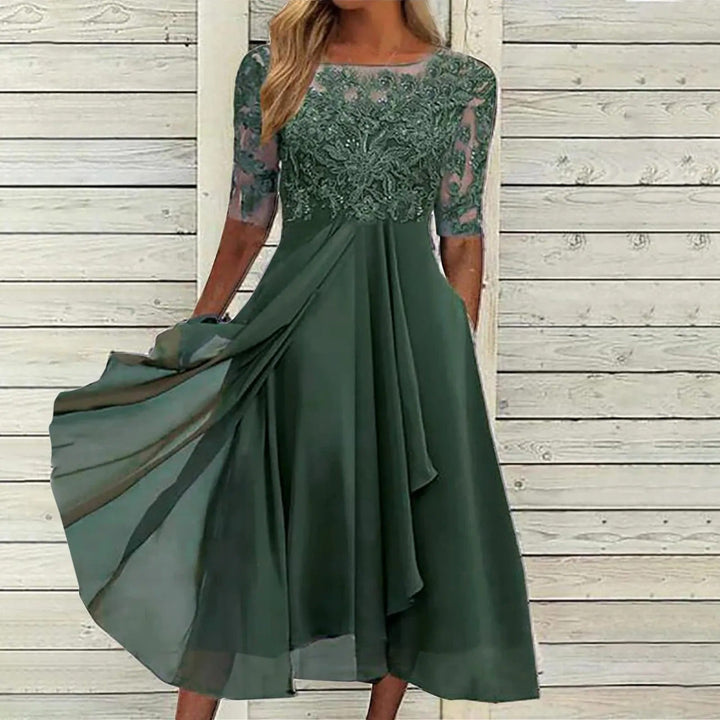 Harper™ | Elegantné čipkované midi šaty