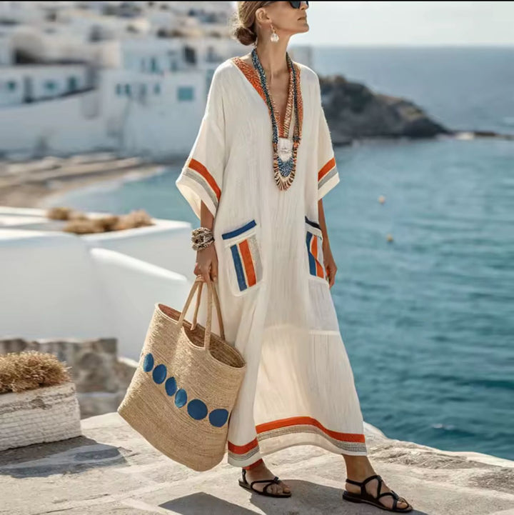 Elegantné šaty Mary – dlhé plážové šaty pre štýlový letný vzhľad