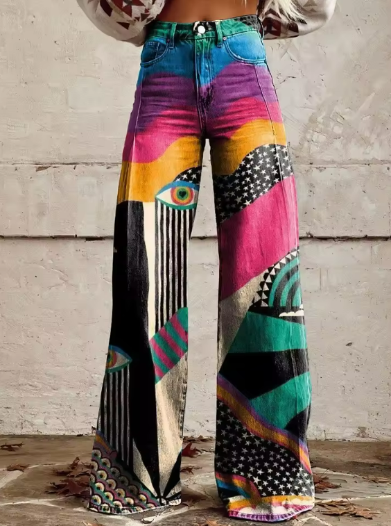 Talia - Boho Chic Flare Nohavice